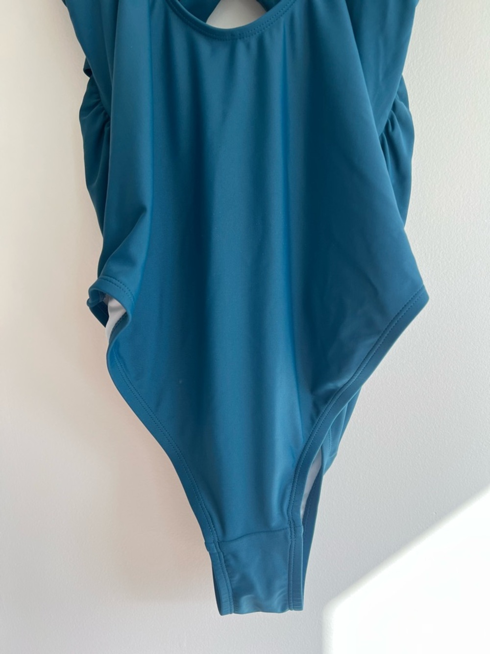Cupshe Navy Blue Twist-Front One-Piece Maternity Swimsuit | Women’s Large - Picture 11 of 14